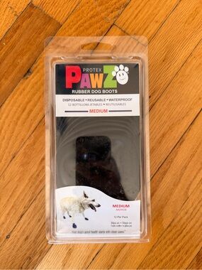 Pawz Rubber Dog Boots - Black (Medium)